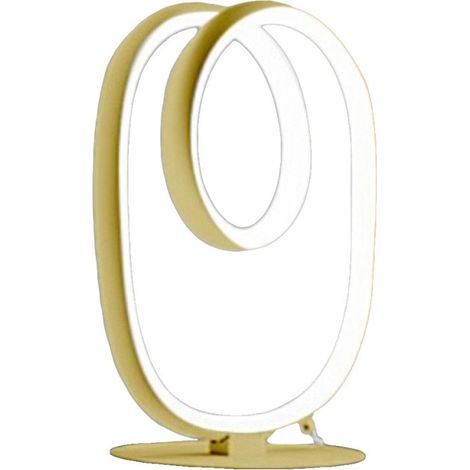 Lampe De Table Diva L Oro - Abat-Jour Led 17W 3000K 780Lm En Aluminium Et Silicone, Diffusion 360 Degrés, Dimmable Intégré - Gealuce (1/5)