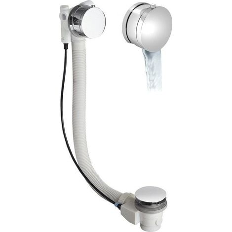 MARBLE Pop Up Bath Filler déchets (L) 775mm, Chrome (1/4)