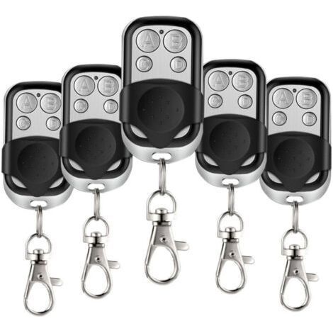 5 Pcs Telecommande Universelle Portail, 433,92 MHz Télécommande Garage sans Fil à 4 Boutons avec Couvercle Coulissant Porte Clés pour Porte Garage Électrique (1/4)