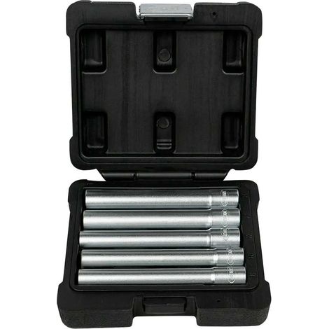 Chiavi e bussole jbm extra long hexagonal sockets pronte per impatto 5 pezzi