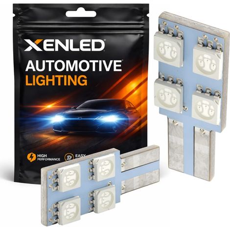 AMPOULE 4 LED SMD ONESIDE Vert - T10 W5W 12V - Eclairage de plafonnier (1/5)