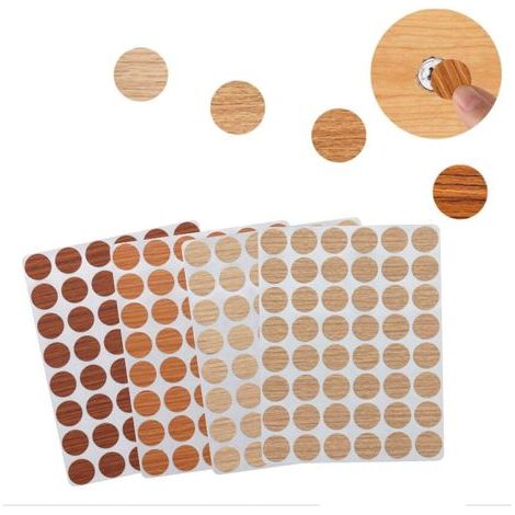 192 Pièces 15mm Cache Vis, Autocollant Bois en Texture Bois PVC Cache Trou Meuble Cache Vis Adhesif Cache Trou Mur Autocollants pour Trous de Vis pour Cacher Les Défauts des Meubles (1/5)