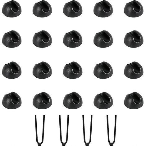 Lot de 20 protège-pieds de chaise, protège-pieds de table type pince à cheveux, coussins de chaise en silicone, coussins pour table et chaises de salle à manger, patins pour pieds de table basse (1/5)