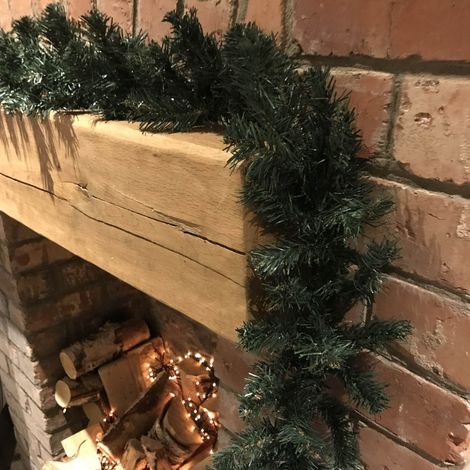 3 Pack: 2.7m (9ft) x 20cm Canadian Pine Christmas Garland Plain Green (1/3)