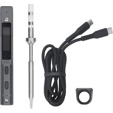 Portable Digital Soldering Iron Kit 65W DC 12V 24V Soldering Tips Tool for Electronics DIY Repair (1/5)