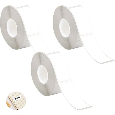 3 Rolls of Thermal Labels 12 x 40 mm White Self-Adhesive Paper for Labelling Machines P11 P15 B100 160 Labels Per Roll Adhesive Label Tape for Organization and Price Marking (1/5)