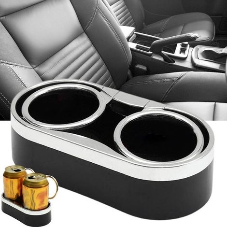Portavasos para coche，portavasos/caja de almacenamiento autoadhesiva universal para coches y camiones，portavasos/portabebidas autoadhesivo negro (1/2)