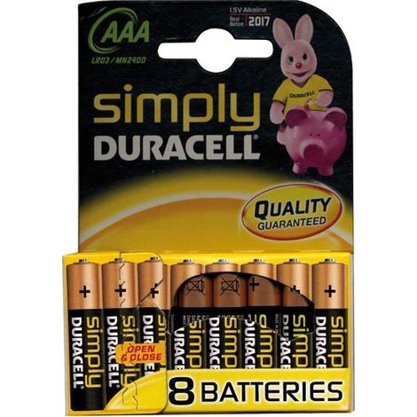 BATTERIE DURACELL SIMPLY MINISTILO Modello AAA-LR6 Confezione 10 Blister da 8 pz (1/2)