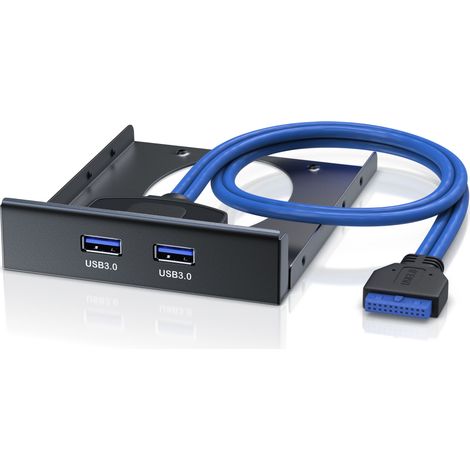 CSL USB 3.0 2-Port Frontpanel für 3,5 Laufwerkschächte - 2x USB 3.0 Buchse Typ A bis zu 5Gb/s (1/5)