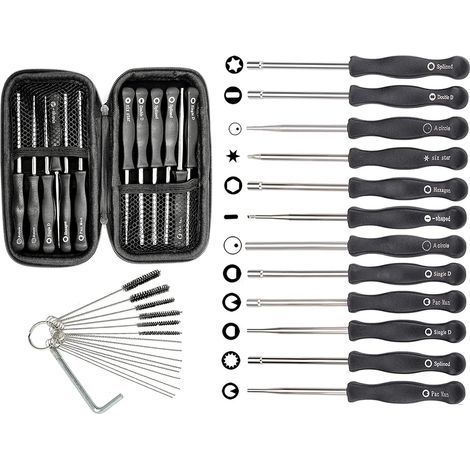 Carburetor Adjustment Tool Kit and Carrying Case for Small 2-Stroke Engines for Poulan, Husqvarna, STIHL, and Echo Chainsaws (1/4)
