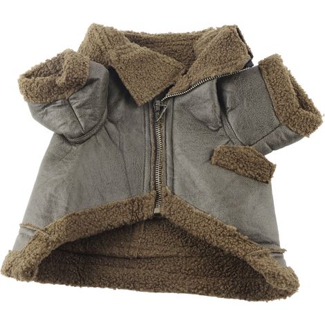 Veste d'hiver en cuir pour chiens et chats de petite, moyenne et grande taille (1/5)