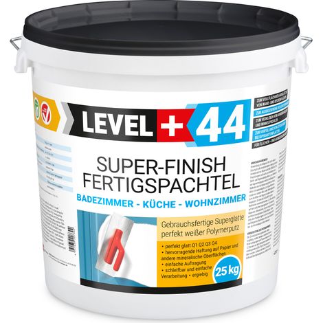 LEVEL+ Fertigspachtel Spachtelmasse Finish Masse Q4 L+44 - 25KG
