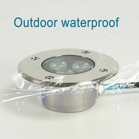LED-Einbaustrahler für den Außenbereich, ultradünn, 3 W, IP68 wasserdicht, Edelstahlgehäuse, geeignet für Gehwege, Terrassen, Gärten und Parks (1/4)