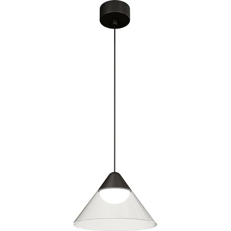Suspension LED Ark Surface 6W 90º 2700K Noir/Gris, design conique pour usage intérieur - Beneito & Faure - Éclairage (1/5)