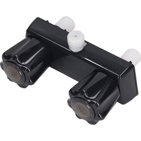 Robinet de douche pour van avec 2 commandes et socle noir - équipement camping-car (1/5)