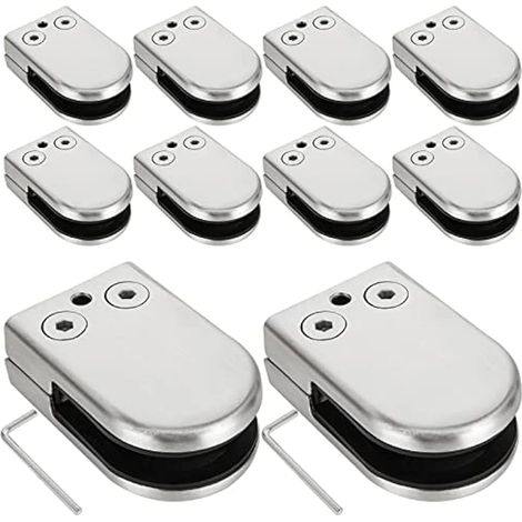 Lot de 10 colliers de serrage réglables en acier inoxydable 304 pour balustrade d'escalier 10 mm à 12 mm