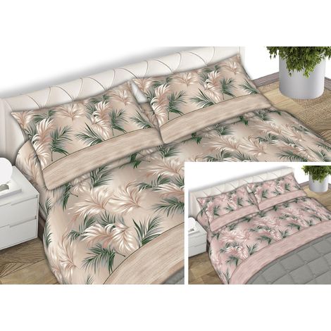 Completo Lenzuola Matrimoniale 100% Cotone Made Italy Disegno Armony CN, misuraMatrimonialecoloreRosa (1/5)
