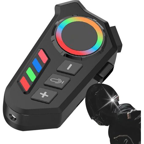 Universelle Motorrad-Kopfhörer, Gegensprechanlage – Sprachassistent, farbiges Licht, Geräuschunterdrückung, wasserdicht, Unisex für Motorrad, Fahrrad, Schneemobil