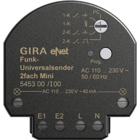 Gira Emisor Uni inalámbrico 2f Mini Gira eNet [545300], 5453 00