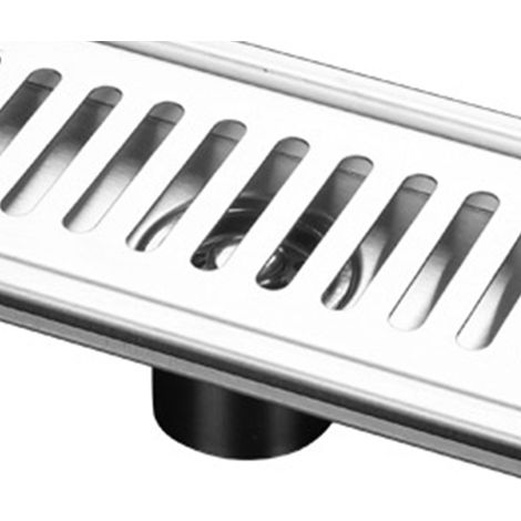 Bonde de douche longue et épaisse en acier inoxydable, grande capacité et anti-odeurs, pour salles de douche d'hôtel - modèle rectangulaire ou en bande (1/5)