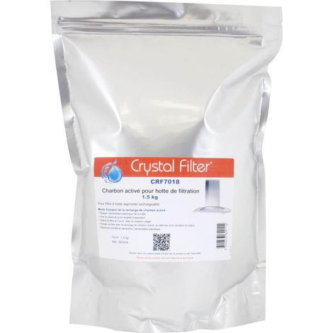 Recharge de charbon activé pour hotte de filtration - 1.5 kg - Crystal Filter® CRF7018 (1/4)