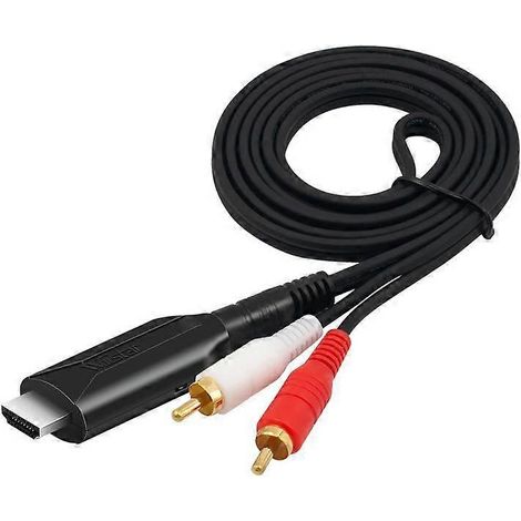 Adaptateur répartiteur de câble audio HDMI ARC vers RCA pour systèmes audio et haut-parleurs. (1/4)
