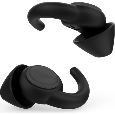 Bouchon d'Oreille pour Dormir Anti Bruit - Douceur et Confort - Lavable et réutilisable [-26dB] (2 Paires, S+L) (1/5)