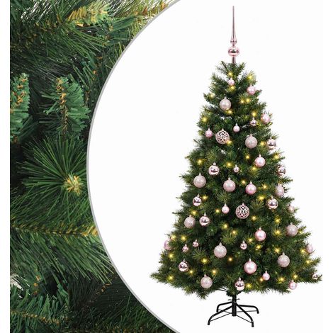 Árbol de Navidad artificial con bolas 120 cm 150 LED vidaXL (1/5)