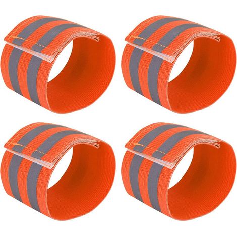 Bandes réfléchissantes pour bras, cheville, jambe et poignet. Équipement réfléchissant haute visibilité pour la course à pied, la marche nocturne et le cyclisme. Sangles réfléchissantes de sécurité. T (1/5)
