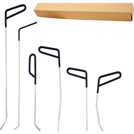 Kit de 7 Leviers pour Réparation Bosses Voiture, Outils Débosselage Sans Peinture pour Impact Grêle et Rayures, Ensemble Démontage Carrosserie Auto (1/4)