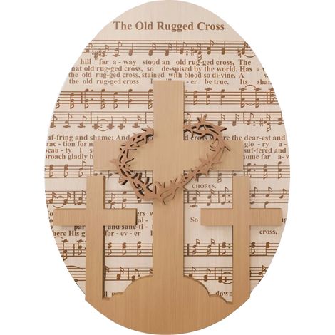 Dekoratives Osterkreuz, Holzobjekt für den Wohnzimmertisch (Variante zwei) (1/2)