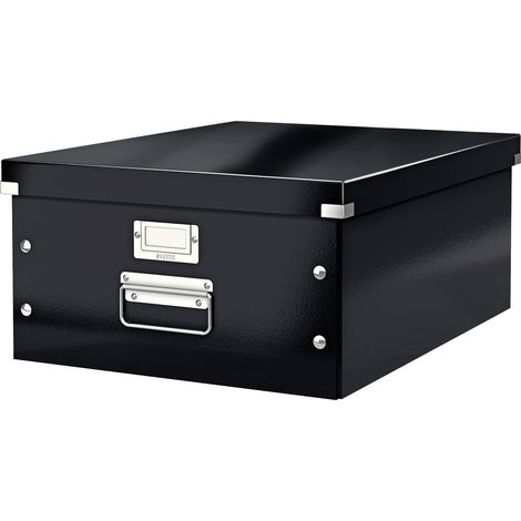 [GEBRAUCHT] OUTLET Leitz A3 Aufbewahrungsbox, Click and Store Serie 60450095 - Groß, Schwarz (1/5)