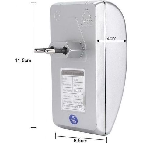 Ahorrador de energía, ahorrador de energía para caja eléctrica 90V-250V para fábrica, oficina y hogar (Estabiliza el voltaje, equilibra la fuente de corriente) (UE) (1/5)