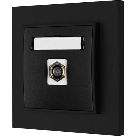 1x soporte de antena con marco Karlik Mini, negro mate (1/3)
