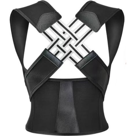 Ceinture De Correction Dorsale - Soutien Postural élastique Respirant - Pour Bureau Et Quotidien - Taille L (1/5)