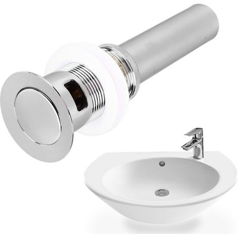 Bonbon Évacuation Pop-up Prévents odeurs Lavabo Navire Surverse Drainage Rapide Stainless Steel Chrome Polié (1/5)