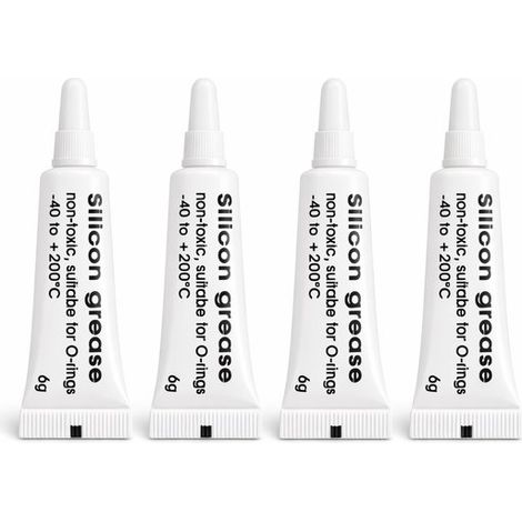 Lot de 4 tubes de graisse silicone – Lubrifiant pour groupe de distribution – Compatible avec machines espresso – 6 g chacun