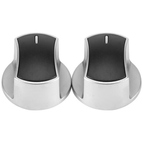 QORVA- Bouton de cuisinière à gaz, interrupteur 2 pièces boutons universels en métal pour la plupart des cuisinières (1/5)