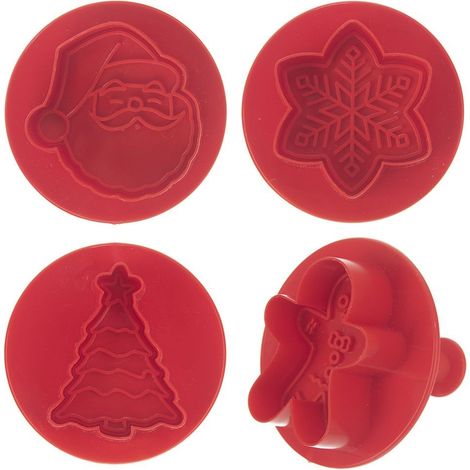Set di 4 formine per biscotti natalizi.