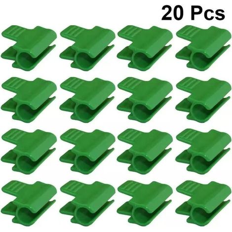 Attaches pour serre, lot de 20 clips de fixation pour films de serre, plastique laminé, clips pour bâches, cadres et couvertures de rangées, diamètre 11 mm (1/5)