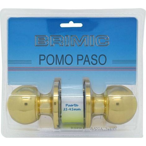 Pomello per porta a sfera in ottone lucido