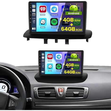 4+64GB Android Autoradio Wireless pour 3 2009-2014, Écran Tactile 9 Pouces Poste Radio Voiture avec Auto, GPS, Bluetooth5.0, FM/RDS, Caméra de Recul (1/5)