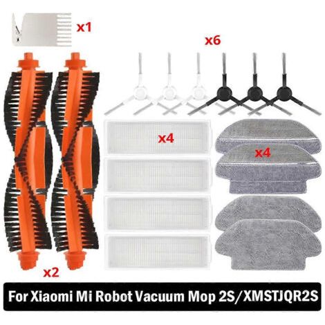 LAN Accessoires pour aspirateur robot laveur Xiaomi Mijia 2S XMSTJQR2S 3C STYJ02YM : lingettes de nettoyage, brosse principale latérale (1/5)