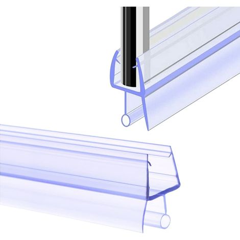 Joint d'étanchéité pour porte de douche en verre, joint de remplacement pour paroi de douche, convient aux verres de 9 à 10 mm d'épaisseur, étanche, longueur : 2 pièces x 50 cm (1 m), type A