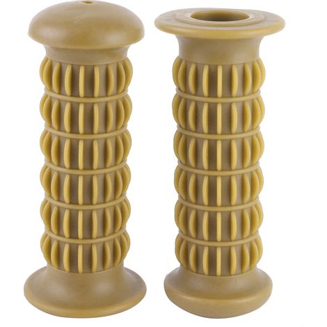 Poignées universelles antidérapantes en caoutchouc anti-vibrations pour guidon de moto de 25 à 28 mm - Jaune (1/5)