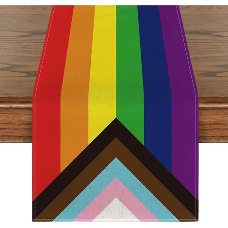 chemin De Table D't 33 X 180cm (arc-en-ciel), Chemin De Table En Toile De Jute, Dcoration De Mariage, D't, D'automne, De Festival, De Fte En Plein (1/4)