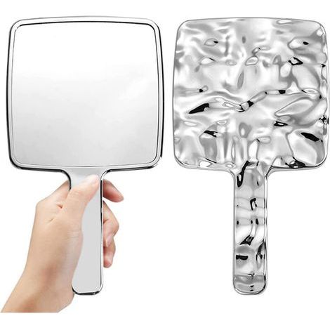 Specchio portatile, specchio a mano, specchio per il trucco, specchio da viaggio, specchio multiuso per trucco, taglio di capelli, cura del viso, rasatura (1/5)
