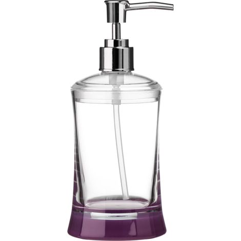 Premier Housewares Purple and Clear Acrylic Lotion Dispenser