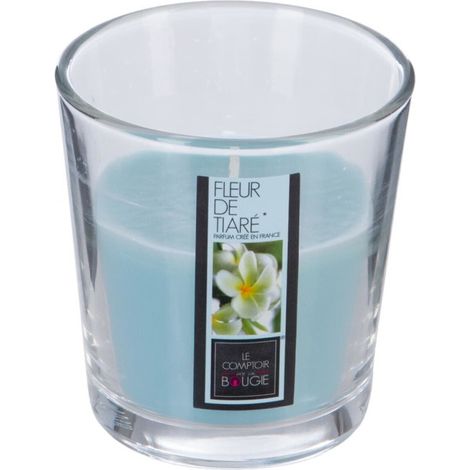 Bougie Parfumée en Verre "Nina" 90g Fleur Tiaré