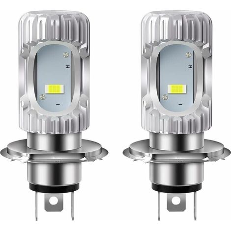 2er-Pack HS1 H4 Motorrad-Scheinwerferlampen CSP 1860 SMD PX43t 35/35W Fern-/Abblendlicht 2000LM 6500K DC 9-80V-LIAIKI